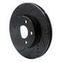 R1 03-09 Mercedes-Benz E320 Front Left Drilled & Slotted Black Brake Rotor