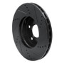 R1 03-09 Mercedes-Benz E320 Front Left Drilled & Slotted Black Brake Rotor