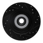 R1 91-96 Buick COMMERCIAL CHASSIS Front Left Drilled & Slotted Black Brake Rotor