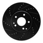R1 96-11 Chrysler Crossfire Front Left Drilled & Slotted Black Brake Rotor