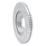R1 05-07 Infiniti QX56 Front Right Drilled & Slotted Silver Brake Rotor