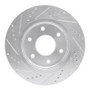 R1 05-07 Infiniti QX56 Front Right Drilled & Slotted Silver Brake Rotor