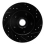 R1 91-96 Buick Roadmaster Front Right Drilled & Slotted Black Brake Rotor