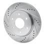 R1 05-07 Infiniti QX56 Front Left Drilled & Slotted Silver Brake Rotor