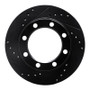 R1 71-91 Chevrolet C30 Pickup Front Left Drilled & Slotted Black Brake Rotor