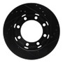 R1 71-91 Chevrolet C30 Pickup Front Left Drilled & Slotted Black Brake Rotor