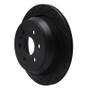 R1 15-20 Chevrolet Colorado Rear Left Drilled & Slotted Black Brake Rotor