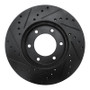 R1 93-98 Toyota T100 Front Right Drilled & Slotted Black Brake Rotor