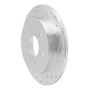 R1 04-15 Infiniti QX56 Rear Right Drilled & Slotted Silver Brake Rotor