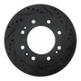 R1 11-25 Chevrolet Silverado 3500 HD Front Right Drilled & Slotted Black Brake Rotor