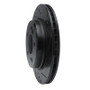 R1 92-94 Mercedes-Benz 500E Rear Right Drilled & Slotted Black Brake Rotor