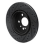 R1 92-99 Mercedes-Benz 500SEL Rear Right Drilled & Slotted Black Brake Rotor