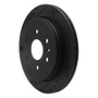 R1 07-17 Buick Enclave Rear Left Drilled & Slotted Black Brake Rotor