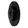 R1 90-95 Mercedes-Benz E320 Front Left Drilled & Slotted Black Brake Rotor