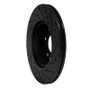 R1 90-95 Mercedes-Benz E320 Front Left Drilled & Slotted Black Brake Rotor
