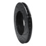 R1 90-98 Mercedes-Benz 500E Front Left Drilled & Slotted Black Brake Rotor