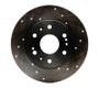 R1 05-20 Cadillac Escalade EXT Front Right Drilled & Slotted Black Brake Rotor