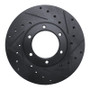 R1 87-88 Toyota Pickup Front Right Drilled & Slotted Black Brake Rotor
