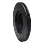 R1 85-91 Mercedes-Benz 300SD Front Right Drilled & Slotted Black Brake Rotor