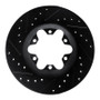 R1 04-08 Chevrolet Colorado Front Left Drilled & Slotted Black Brake Rotor