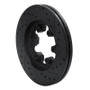 R1 04-08 Chevrolet Colorado Front Left Drilled & Slotted Black Brake Rotor