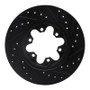 R1 04-08 Chevrolet Colorado Front Left Drilled & Slotted Black Brake Rotor