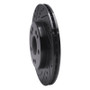 R1 84-95 Mercedes-Benz E300 Front Left Drilled & Slotted Black Brake Rotor