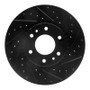 R1 02-09 Buick Rainier Front Right Drilled & Slotted Black Brake Rotor