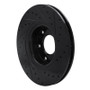 R1 02-09 Buick Rainier Front Left Drilled & Slotted Black Brake Rotor