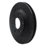 R1 02-05 Buick Rainier Front Left Drilled & Slotted Black Brake Rotor