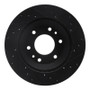 R1 02-05 Buick Rainier Front Left Drilled & Slotted Black Brake Rotor