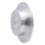 R1 02-25 Nissan Maxima Rear Right Drilled & Slotted Silver Brake Rotor