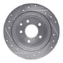 R1 02-25 Nissan Maxima Rear Right Drilled & Slotted Silver Brake Rotor