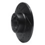 R1 73-85 Mercedes-Benz 230 Front Left Drilled & Slotted Black Brake Rotor