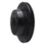 R1 00-14 Cadillac Escalade EXT Rear Left Drilled & Slotted Black Brake Rotor