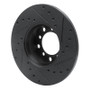 R1 68-76 Mercedes-Benz 220 Front Left Drilled & Slotted Black Brake Rotor