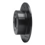 R1 61-91 Mercedes-Benz 220 Rear Right Drilled & Slotted Black Brake Rotor