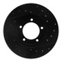 R1 79-83 Toyota Pickup Front Left Drilled & Slotted Black Brake Rotor