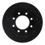 R1 99-20 Cadillac DeVille Front Right Drilled & Slotted Black Brake Rotor