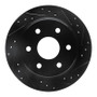 R1 99-07 Chevrolet Suburban 1500 Rear Right Drilled & Slotted Black Brake Rotor