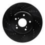 R1 16-22 Acura ILX Front Left Drilled & Slotted Black Brake Rotor