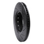 R1 16-22 Acura ILX Front Left Drilled & Slotted Black Brake Rotor