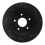 R1 98-05 Chevrolet S10 Rear Left Drilled & Slotted Black Brake Rotor