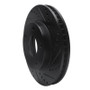 R1 97-05 Chevrolet S10 Front Right Drilled & Slotted Black Brake Rotor