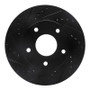 R1 97-05 Chevrolet Blazer Front Left Drilled & Slotted Black Brake Rotor