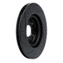 R1 12-16 Honda CR-V Front Right Drilled & Slotted Black Brake Rotor