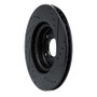 R1 12-16 Honda CR-V Front Left Drilled & Slotted Black Brake Rotor