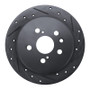 R1 94-95 Toyota Celica Rear Right Drilled & Slotted Black Brake Rotor