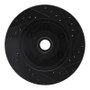 R1 94-02 Chevrolet C2500 Front Left Drilled & Slotted Black Brake Rotor