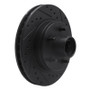 R1 93-95 Chevrolet G10 Front Right Drilled & Slotted Black Brake Rotor